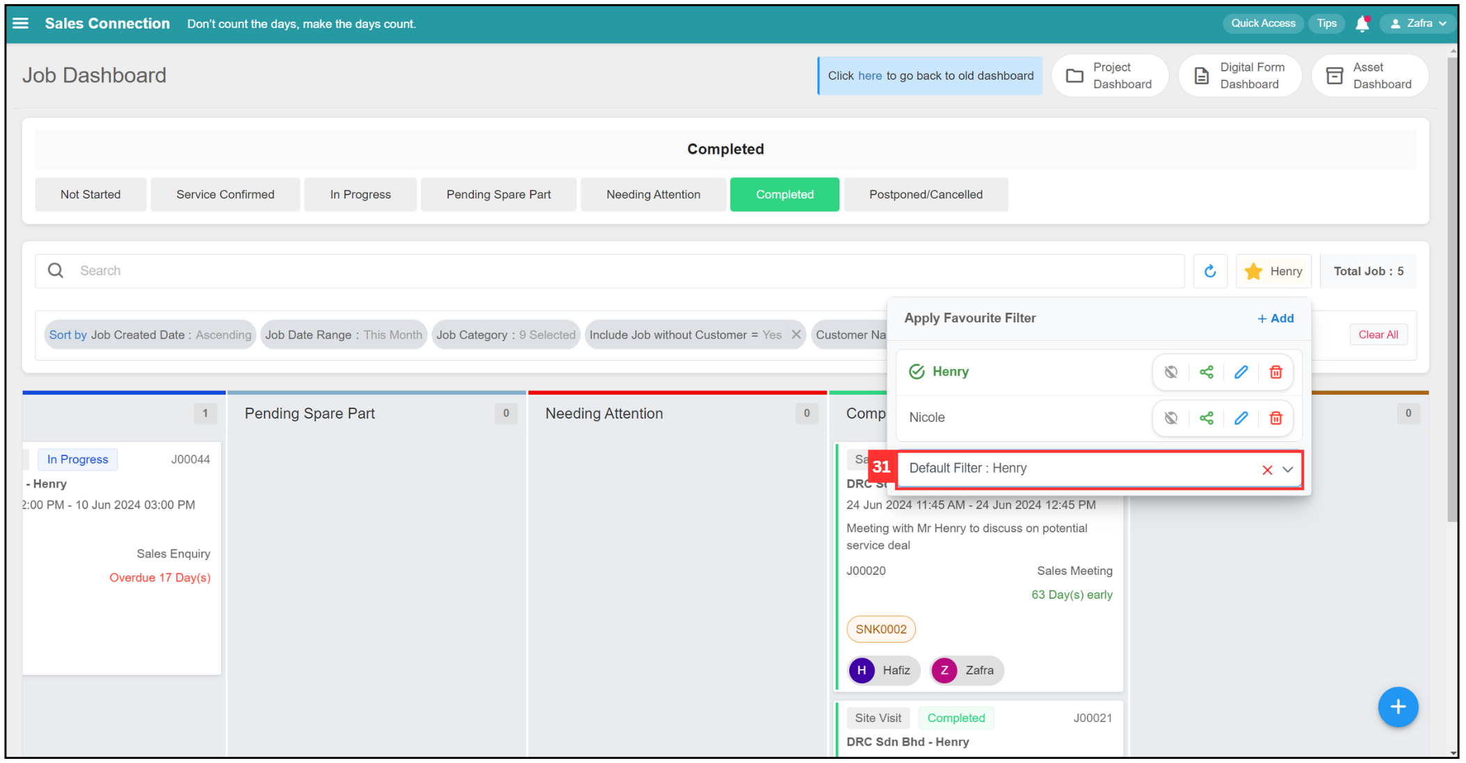 Job Dashboard Page Tutorial Step 31