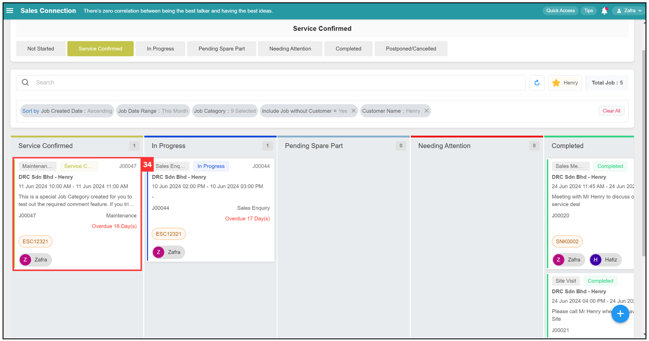 Job Dashboard Page Tutorial Step 34