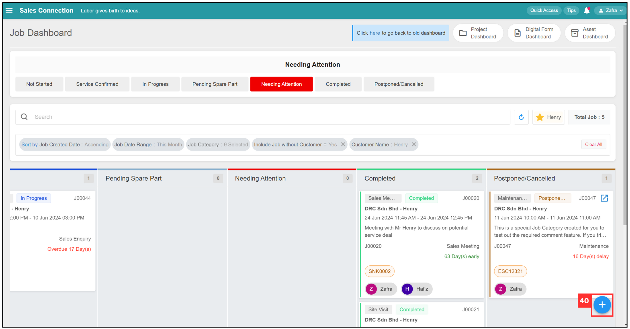 Job Dashboard Page Tutorial Step 40