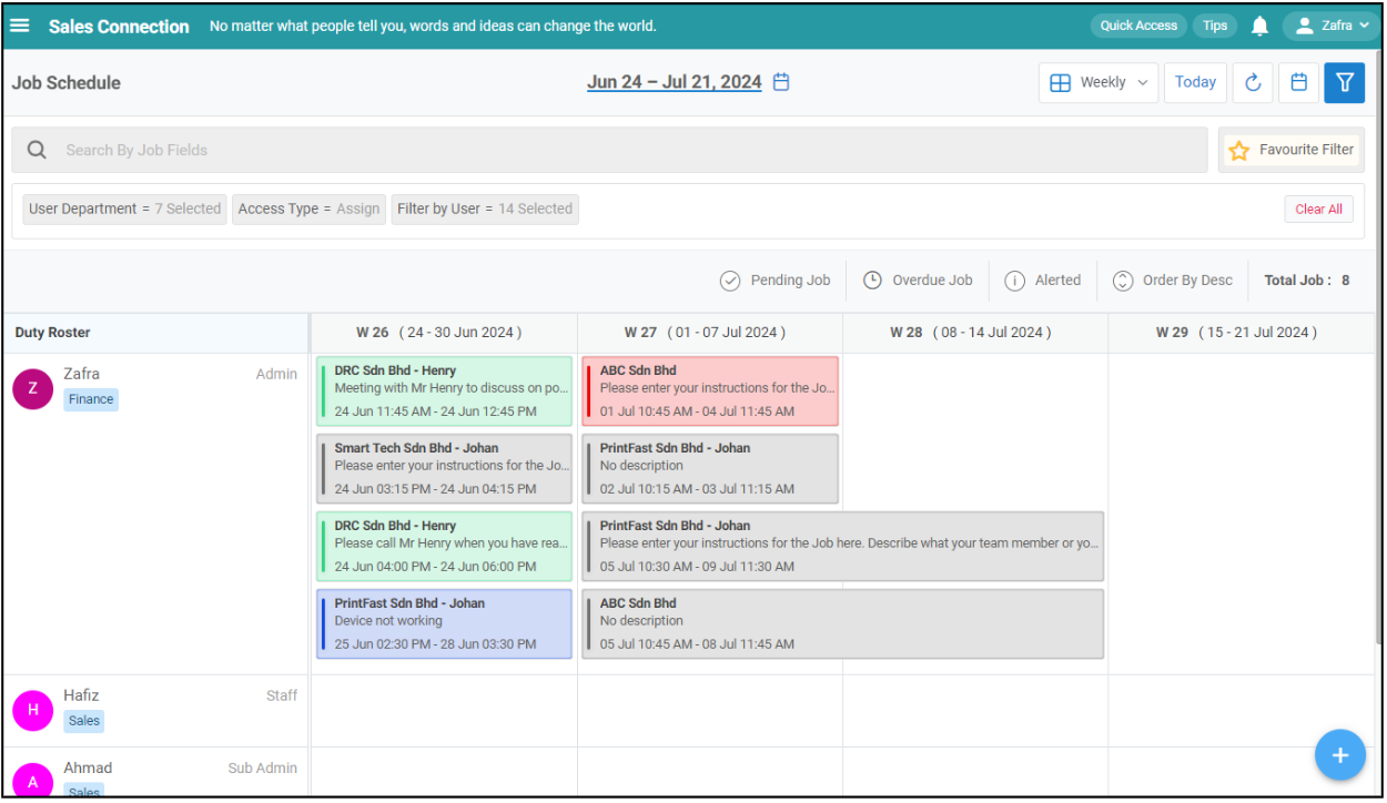 Job Schedule Step 8