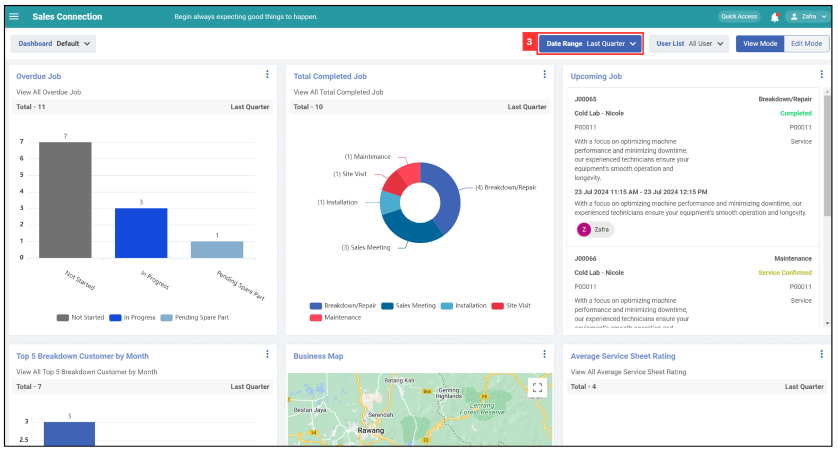Metric Dashboard Filter by Date Range Step 3