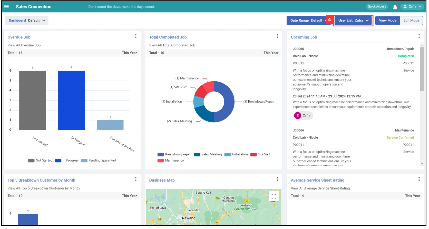 Metric Dashboard Filter by User List Step 4