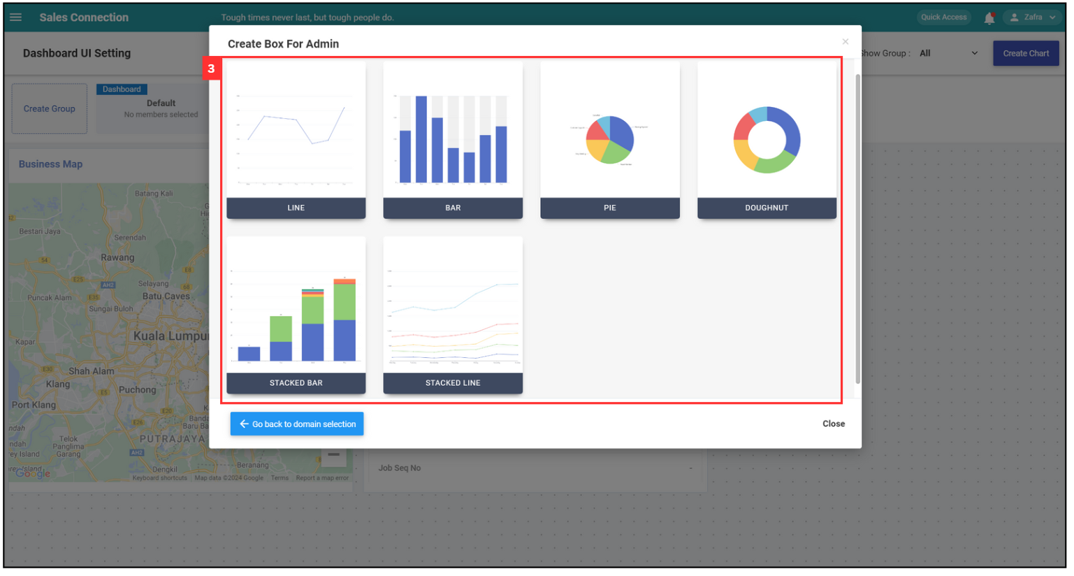 Metric Dashboard Layout Settings - Create Chart Step 3