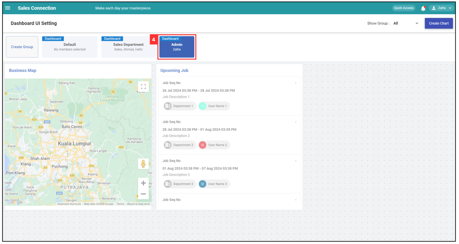 Metric Dashboard Layout Settings - Create Group Step 4