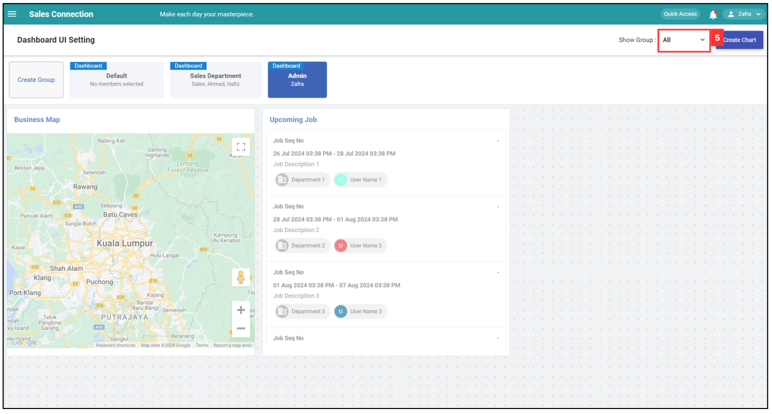 Metric Dashboard Layout Settings - Create Group Step 5