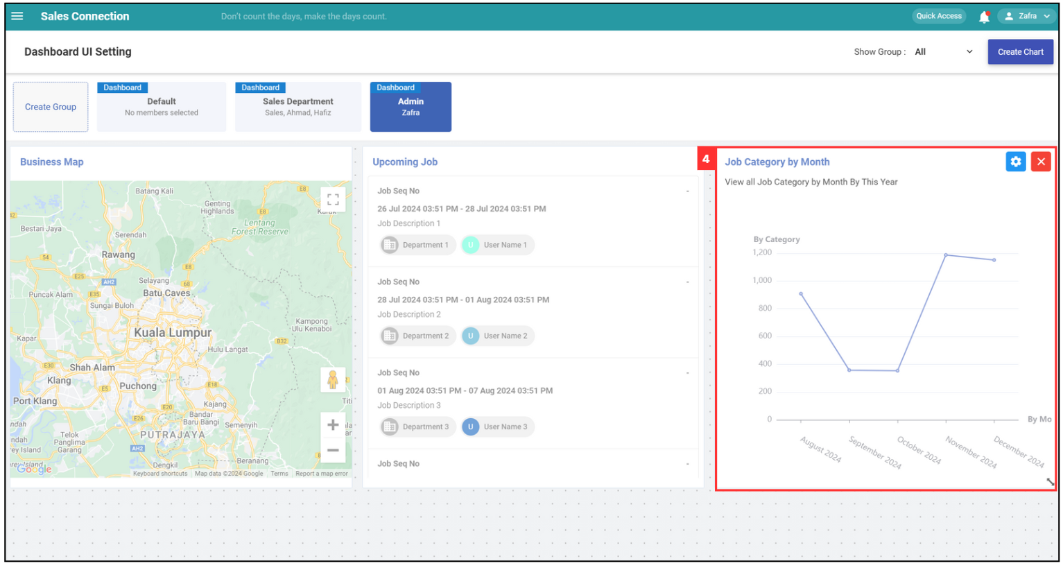 Metric Dashboard Layout Settings - Edit Created Chart Step 4