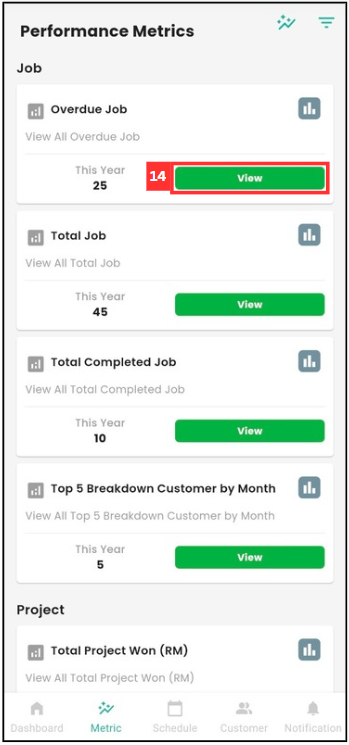 Performance Metrics App Step 14