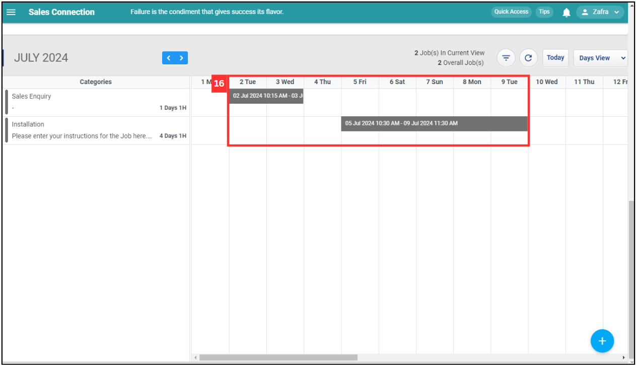 Project Schedule Step 16