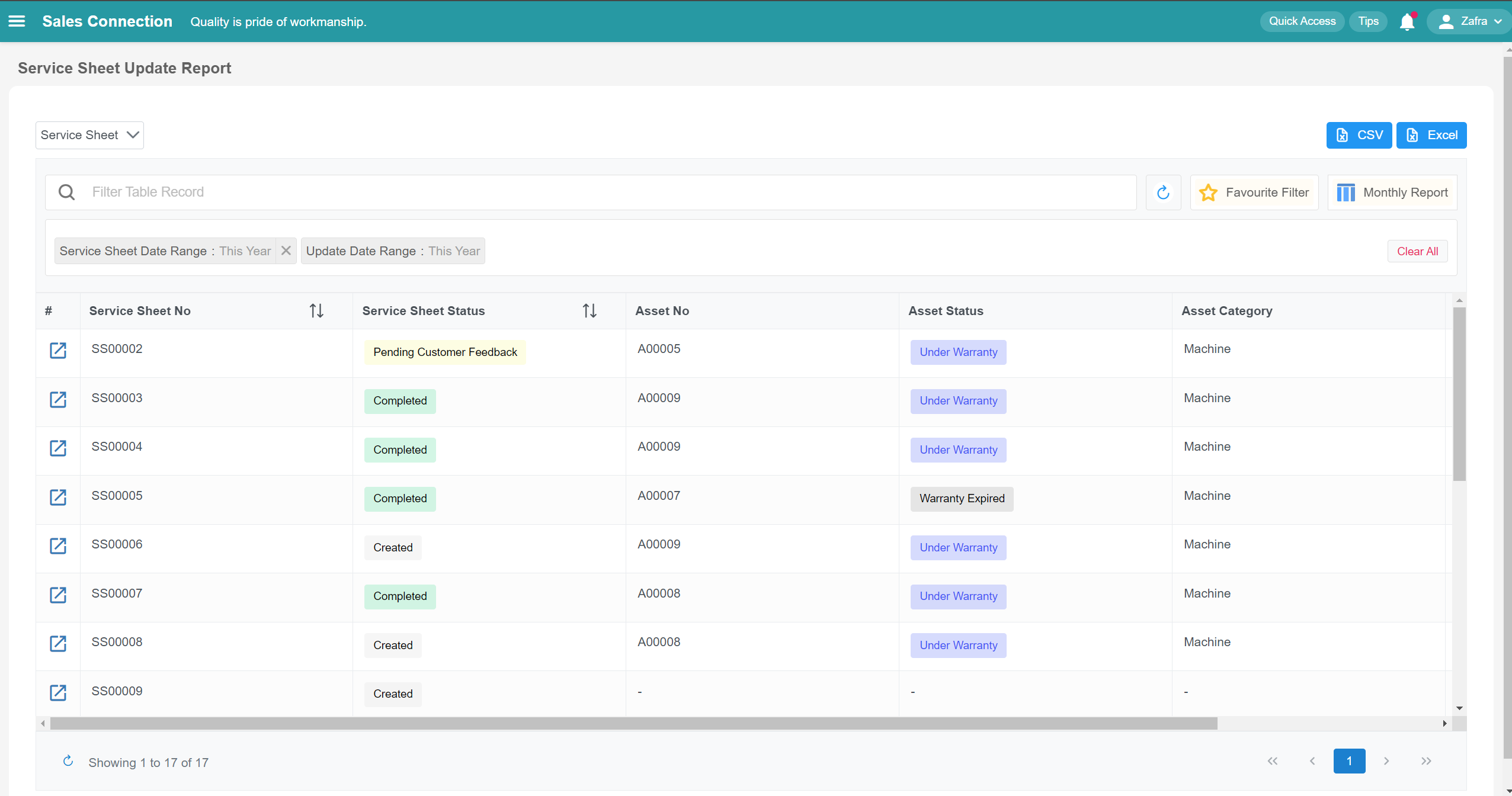 Report Update Page Default Columns Step 14